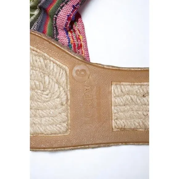 J.CREW VALENCIA FABRIC ESPADRILLE SLIDES SIZE 6M C5443 - Picture 5 of 6